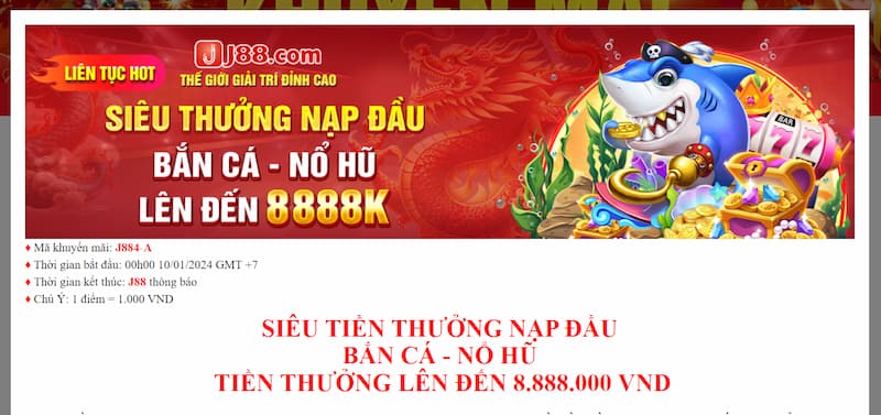 Siêu thưởng nạp đầu hấp dẫn, thưởng lớn